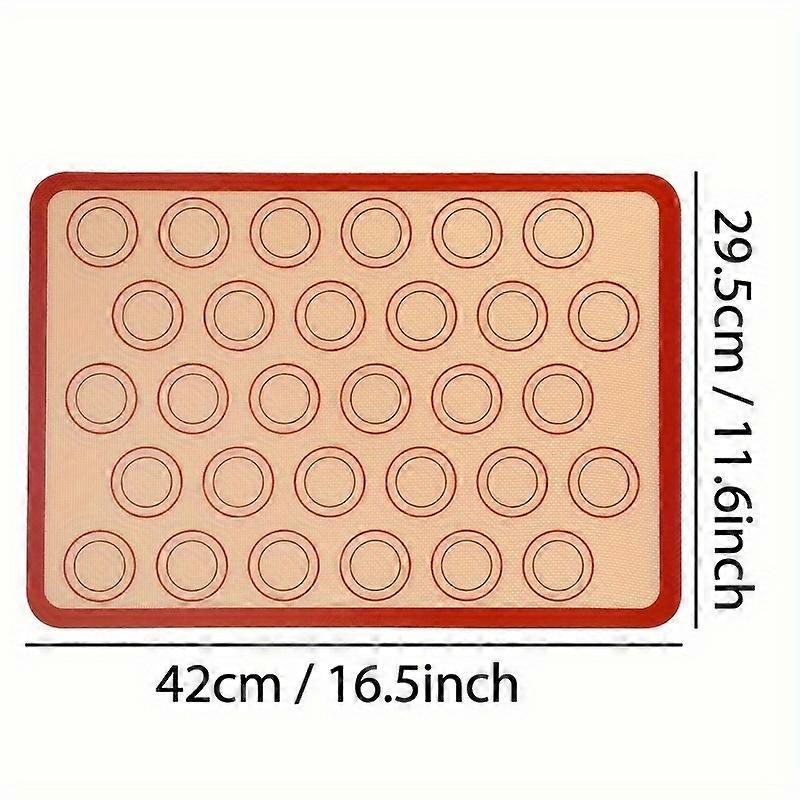 1pc/2pcs Silicone Baking Mat For Oven, Non-Stick Macaron Silicone Mat For Baking, Reusable Heat Resistant Half Sheet Baking Mat For Cookies Macarons B
