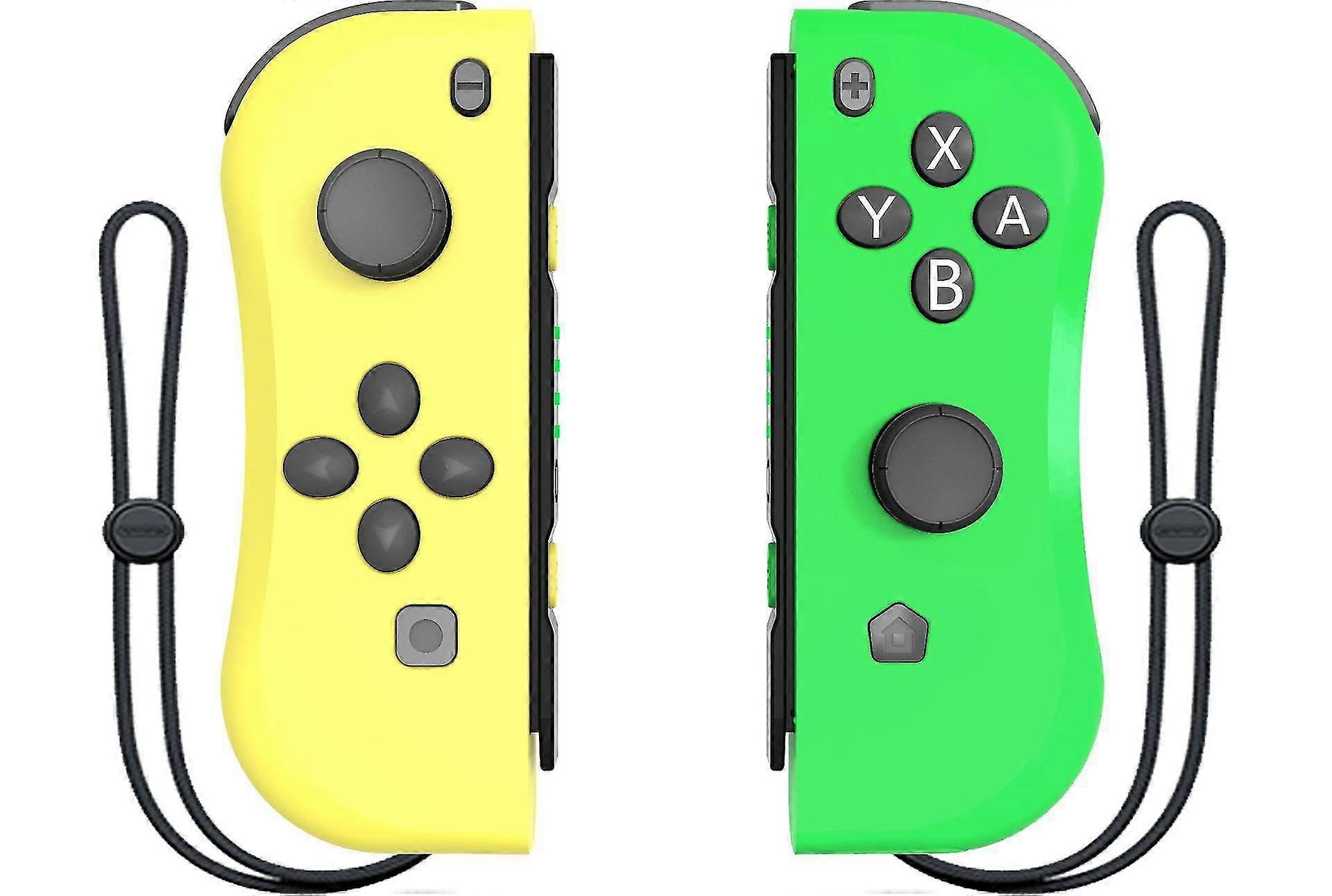 Wireless Joypad für Switch, Wireless Joypad Joypad (L-R) kompatibel mit Console Switch Fernbedienung Gamepad (gelb grün)