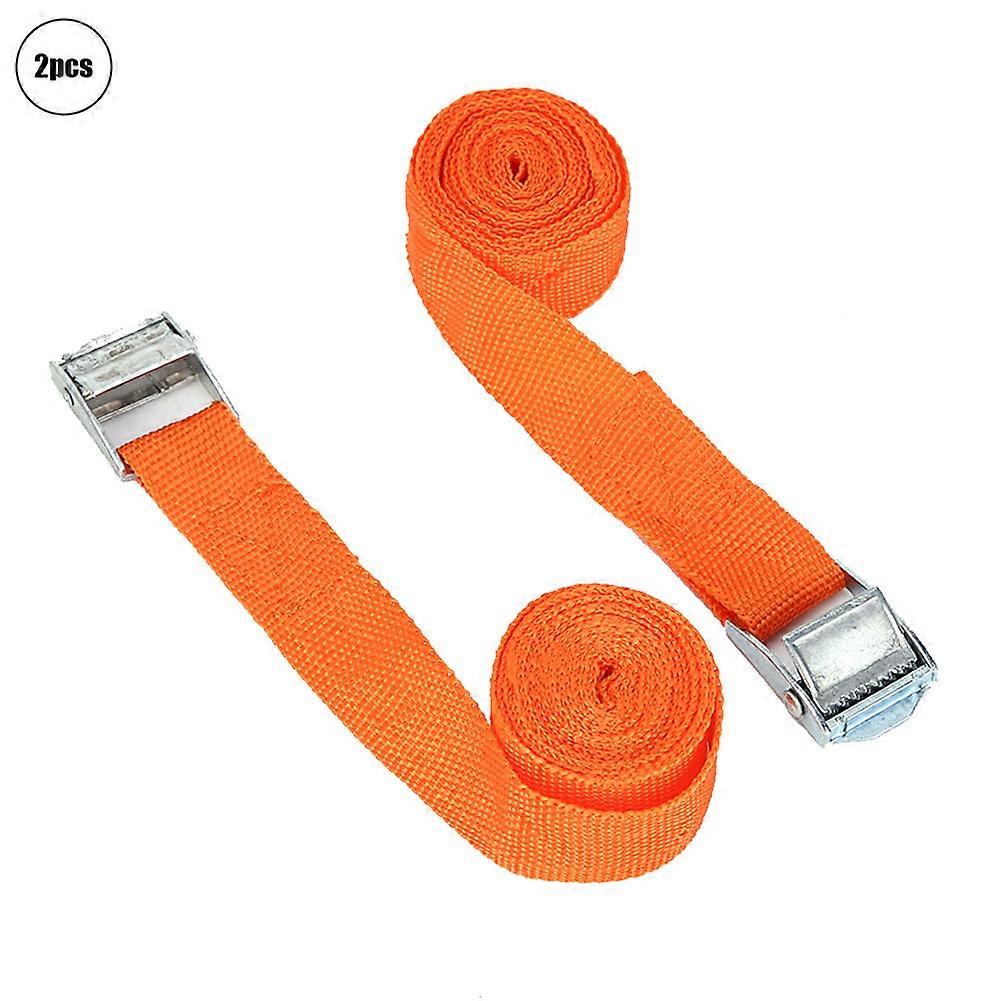 2Pcs Pull Ratchet Tie Down Straps Tensioner compatible Vehicle Traction(1" 2.5m)