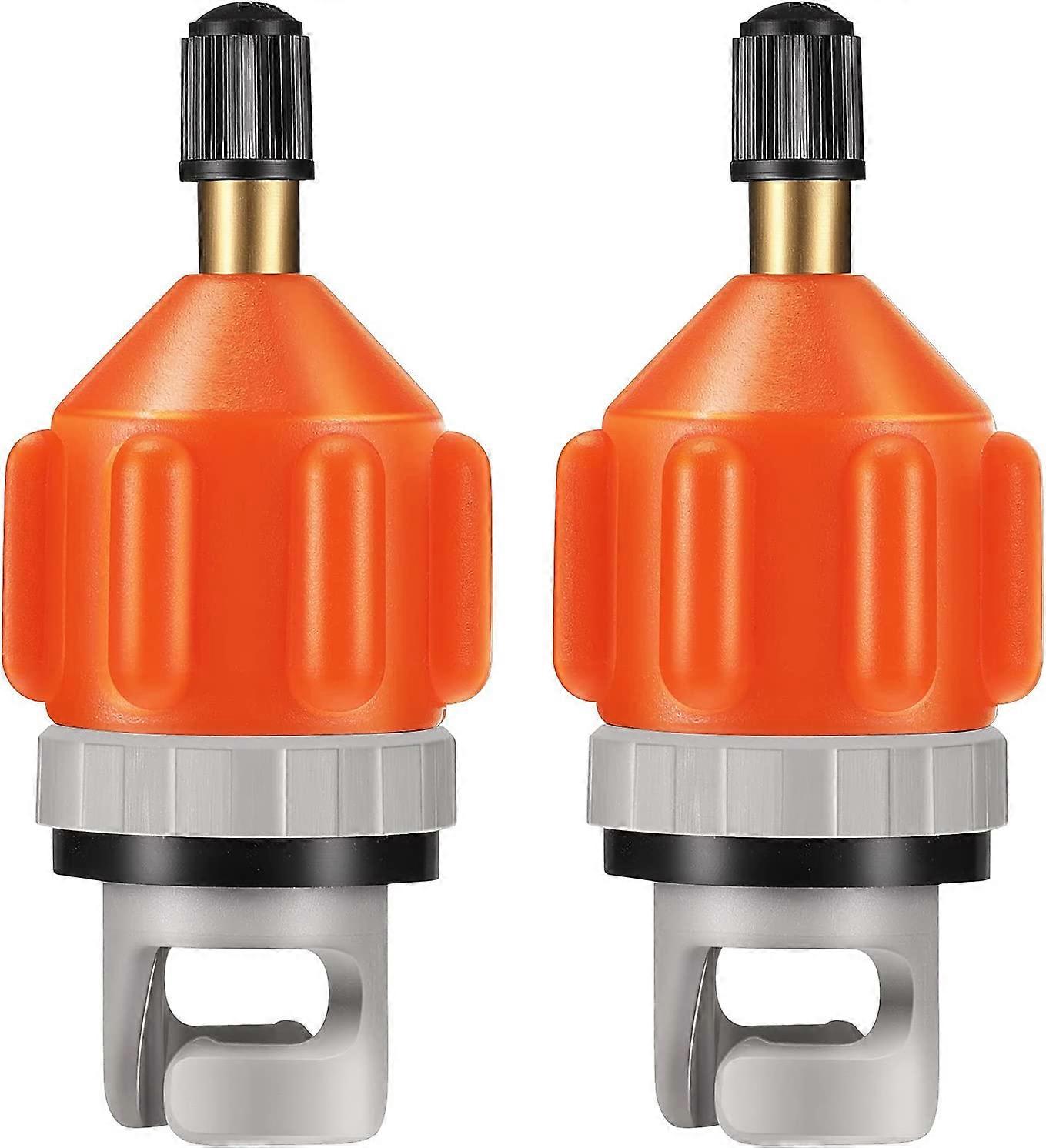 2 حزمة نفخ قارب SUP مضخة محول مضخة الهواء محول نفخ رئيس الموصل لنفخ قوارب الكاياك الوقوف حتى مجداف المجلس التضخم ، البرتقالي