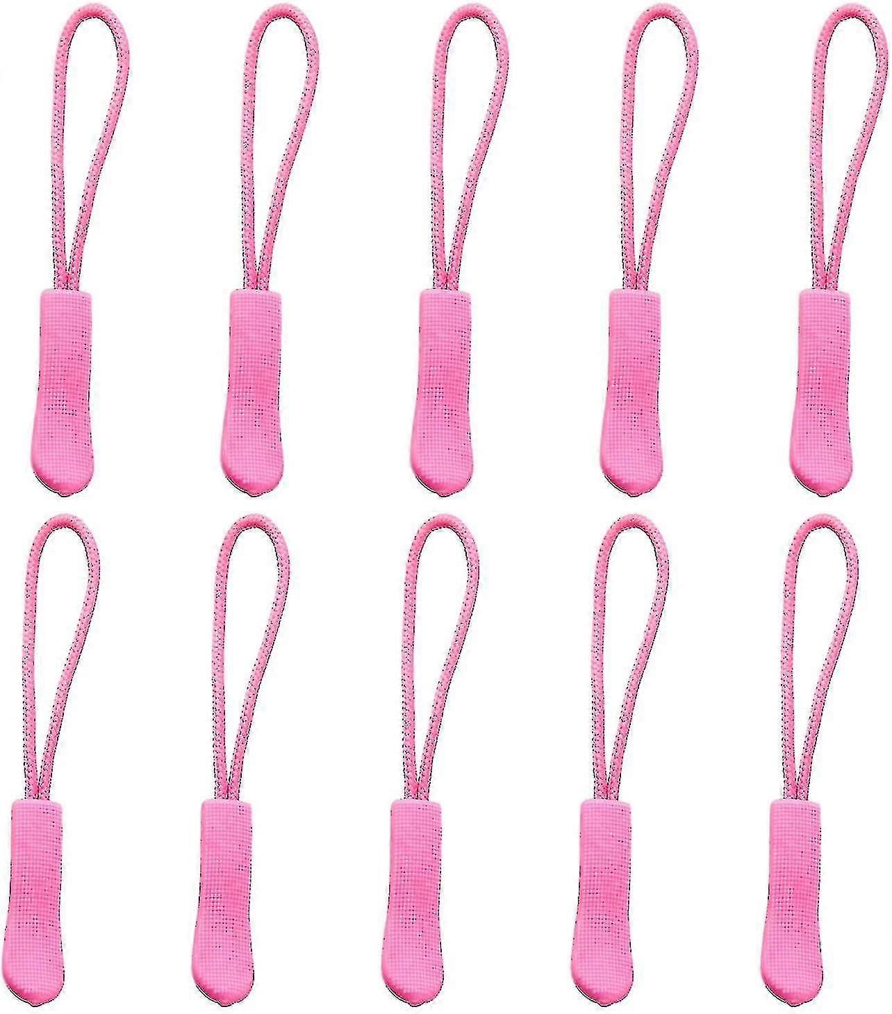 10pcs Replacement Zipper Pulls Orange Zipper Pull Cord Extender