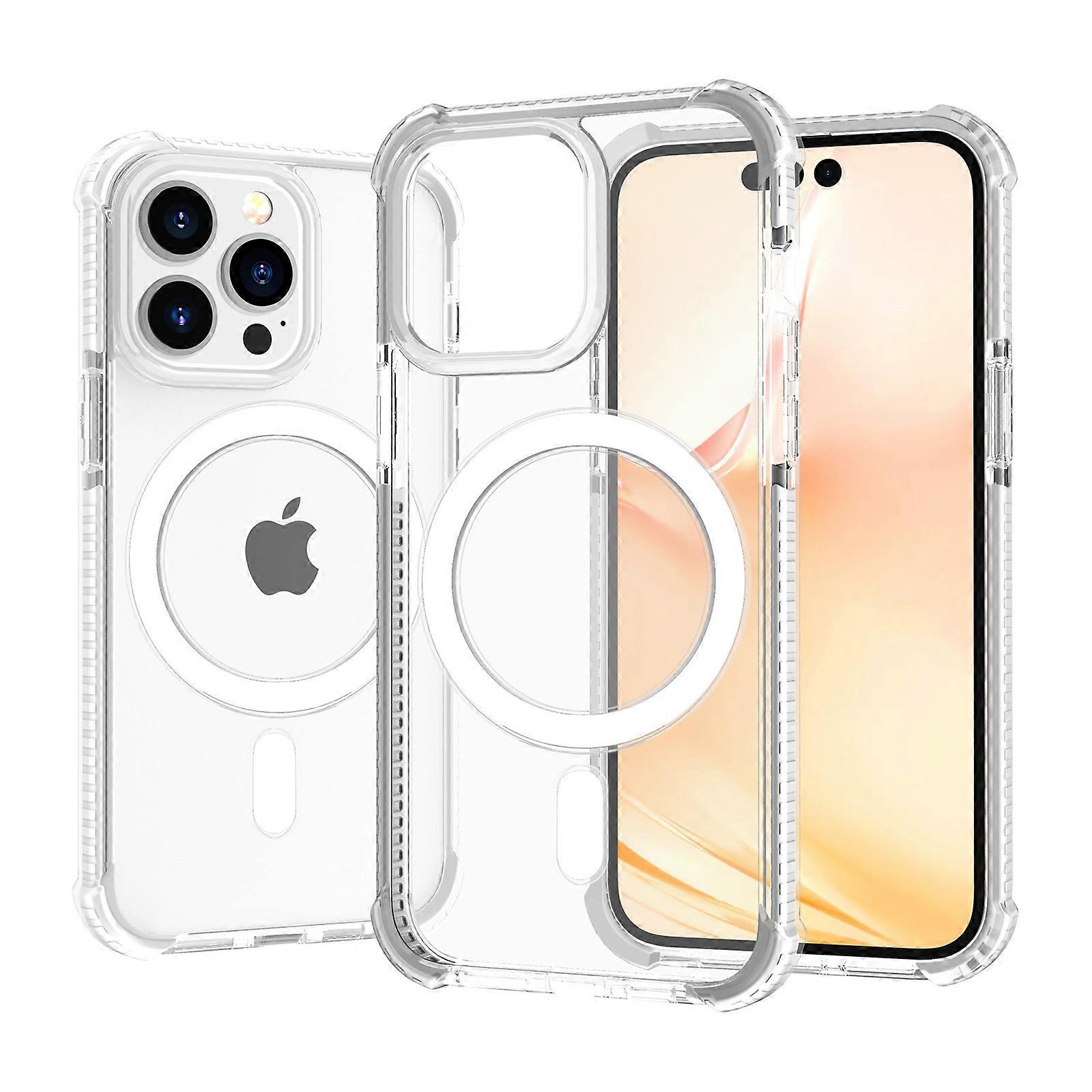 Magnetic Case for iPhone 15 Pro Max/15 Ultra Clear Compatible with MagSafe, Impact Protective Shockproof [Non-Yellowing]