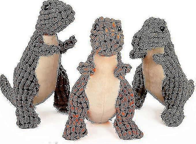 Indestructible Robust Dino, Squeaky Dog Toys For Aggressive Chewers, Unbreakable Stuffed Plush Dog Toy