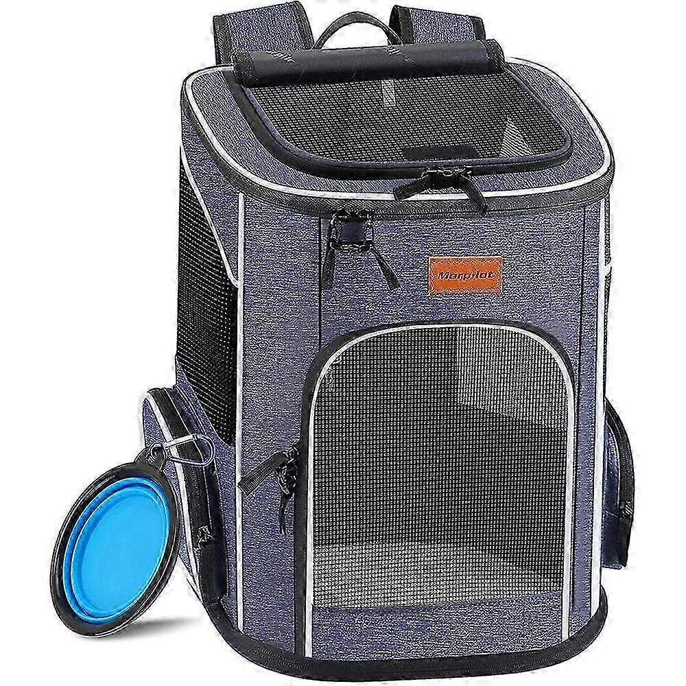 Backpack for Cats, Dogs and Puppies, Breathable and Foldable Pet Backpack with Internal Safety Belt