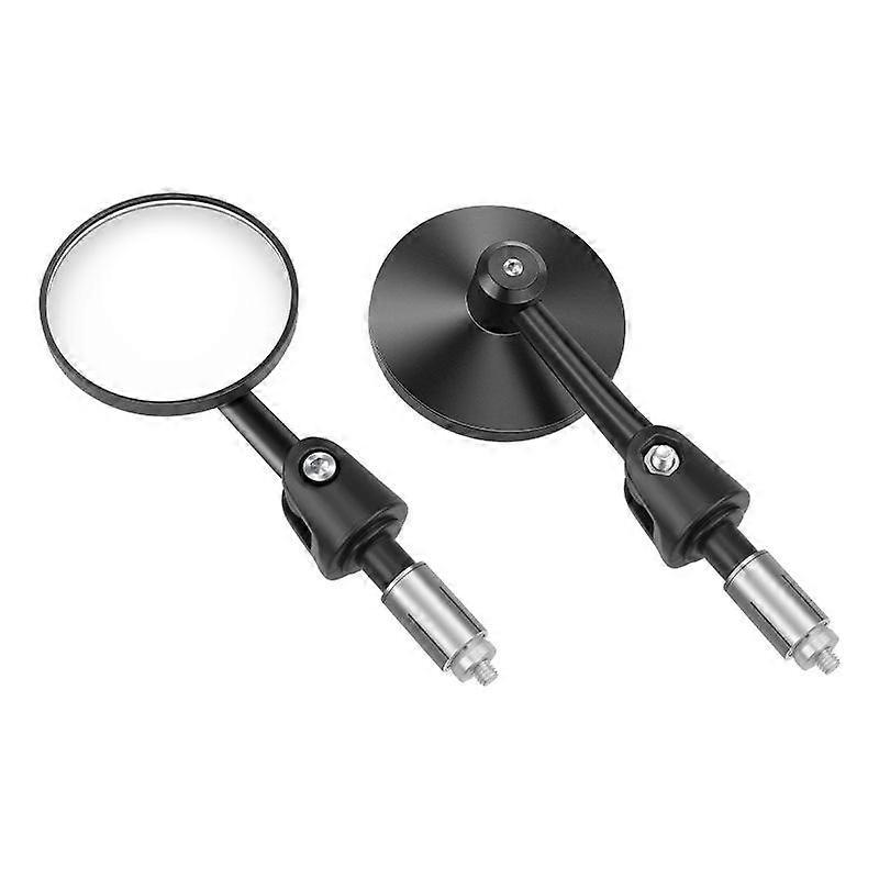 1 Pair Motorcycle Rearview Mirror Retro Handle Bar End Reflective Folding Mirrors Aluminum Alloy Modified Parts