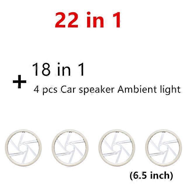 Universal 18 In 1 Dual Zone LED Car Ambient Light RBG 64 Color Interior Acrylic Strip Backlight Guide Decoration Atmosphere Lamp