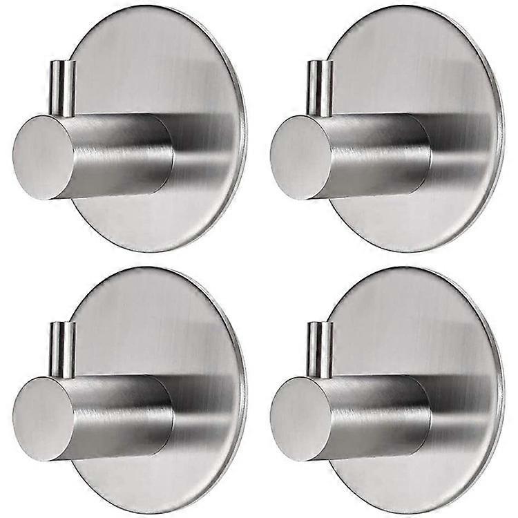 Self-adhesive Hook 4 Pieces, Stainless Steel Coat Hook