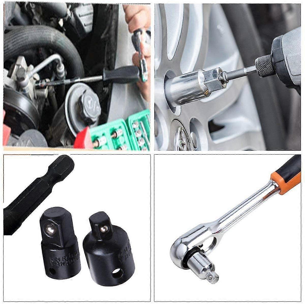 Cordless Screwdriver Socket Adapter Set Incl. 3 Pcs. Hex Socket Adapter Socket Adapter Socket Wrench