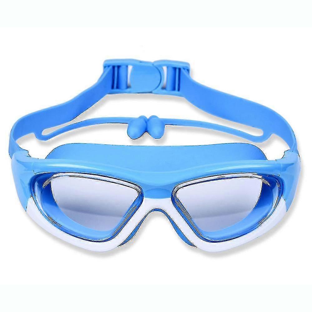 Kids Swim Goggles With Ear&nose Plug Wide Clear View Anit-fog No Leak Water Pool Glasses Adjustable Goggle