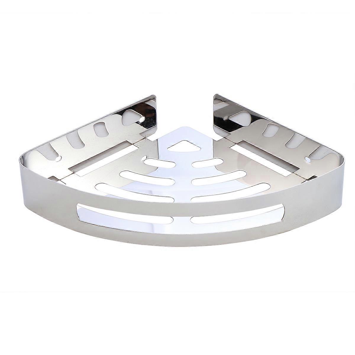 Triangle Bathroom Shower Rack Nails Free Corner Shelf Adhesive Wall Mount Storage Shelf