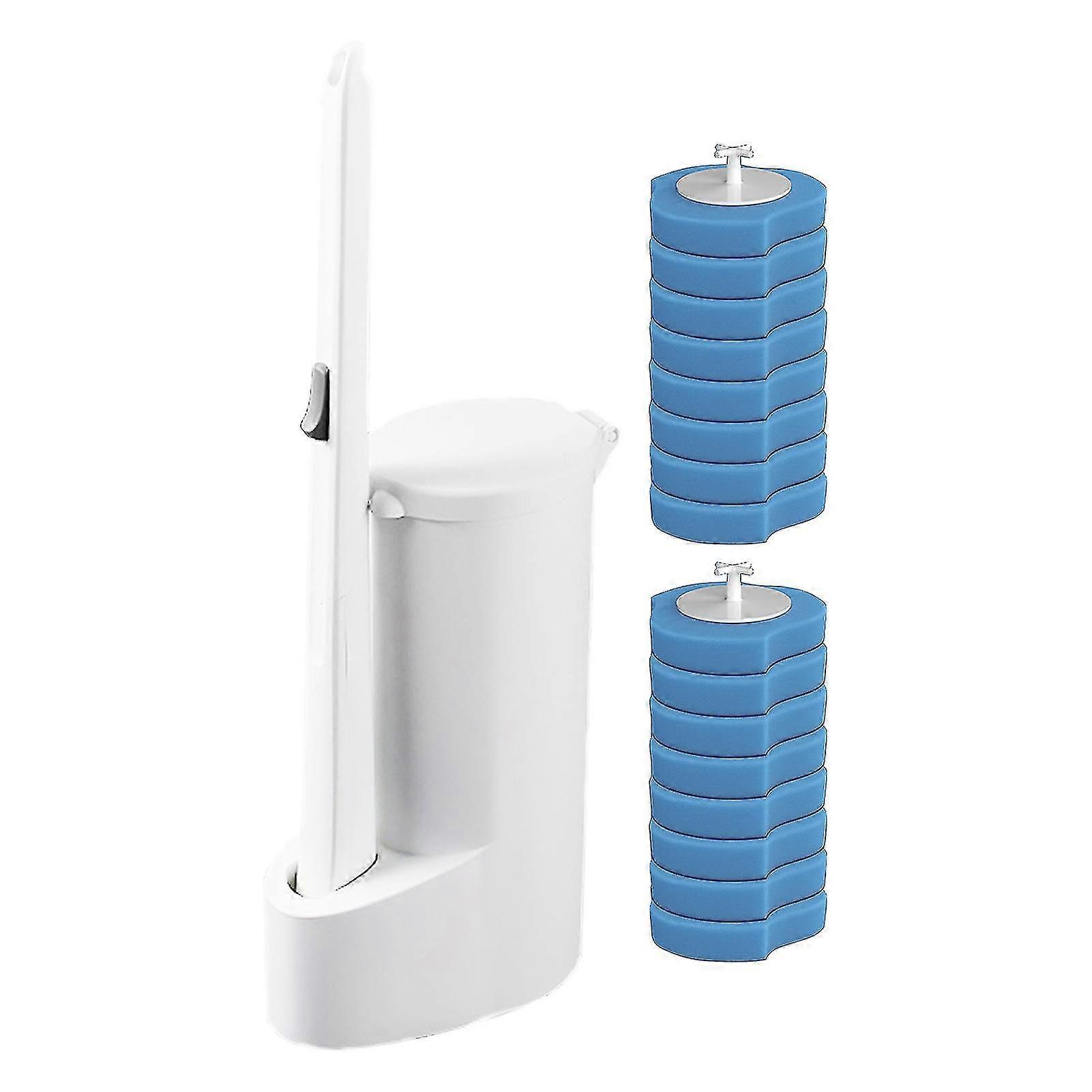 1 Set Abs Practical Multi-use Toilet Brush Disposable One Button Replace Cleaning Brush For Bathroom new