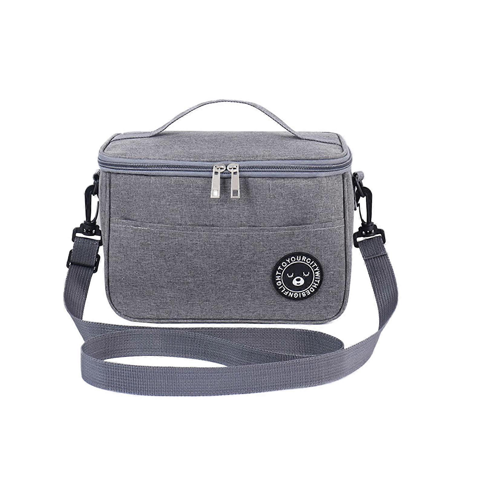 New Upgrade Lunch Box for Men, Insulated Lunch Bag Large Adults, Reusable Black Lunchbox Cooler Bag for Work Picnic