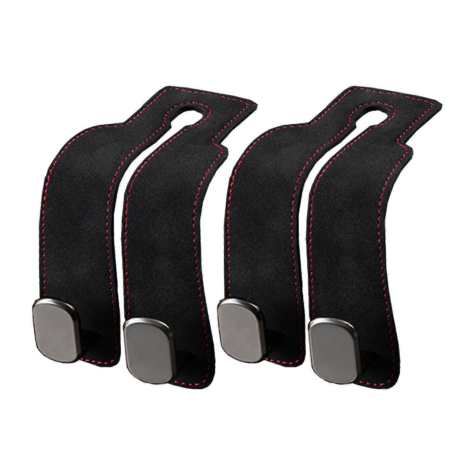 2Pcs Car Seat Back Double Hooks Storage Organizer Strong Load-bearing Universal Easy to Install Headrest Hooks Auto Interior Organizer
