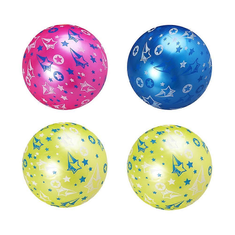 4pcs Star Pattern Ball Inflatable Ball Toy Funny Children Ball Plaything