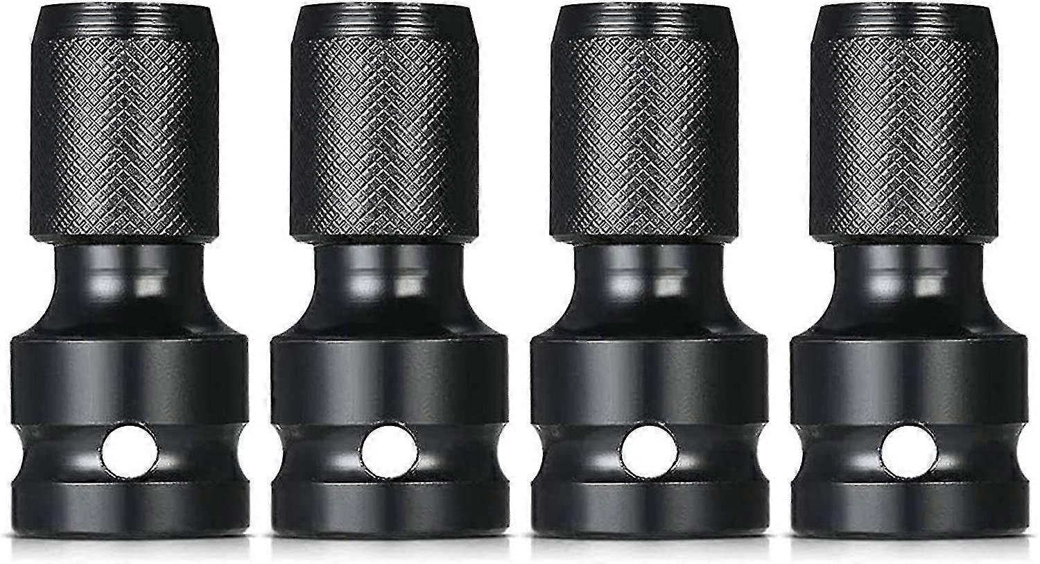 Pieces Impact Adapter, 1/2 Square To 1/4 Hex Shank Socket Adapter, Chucks Adapter Conversion, For Impact And Ratchet Wrench