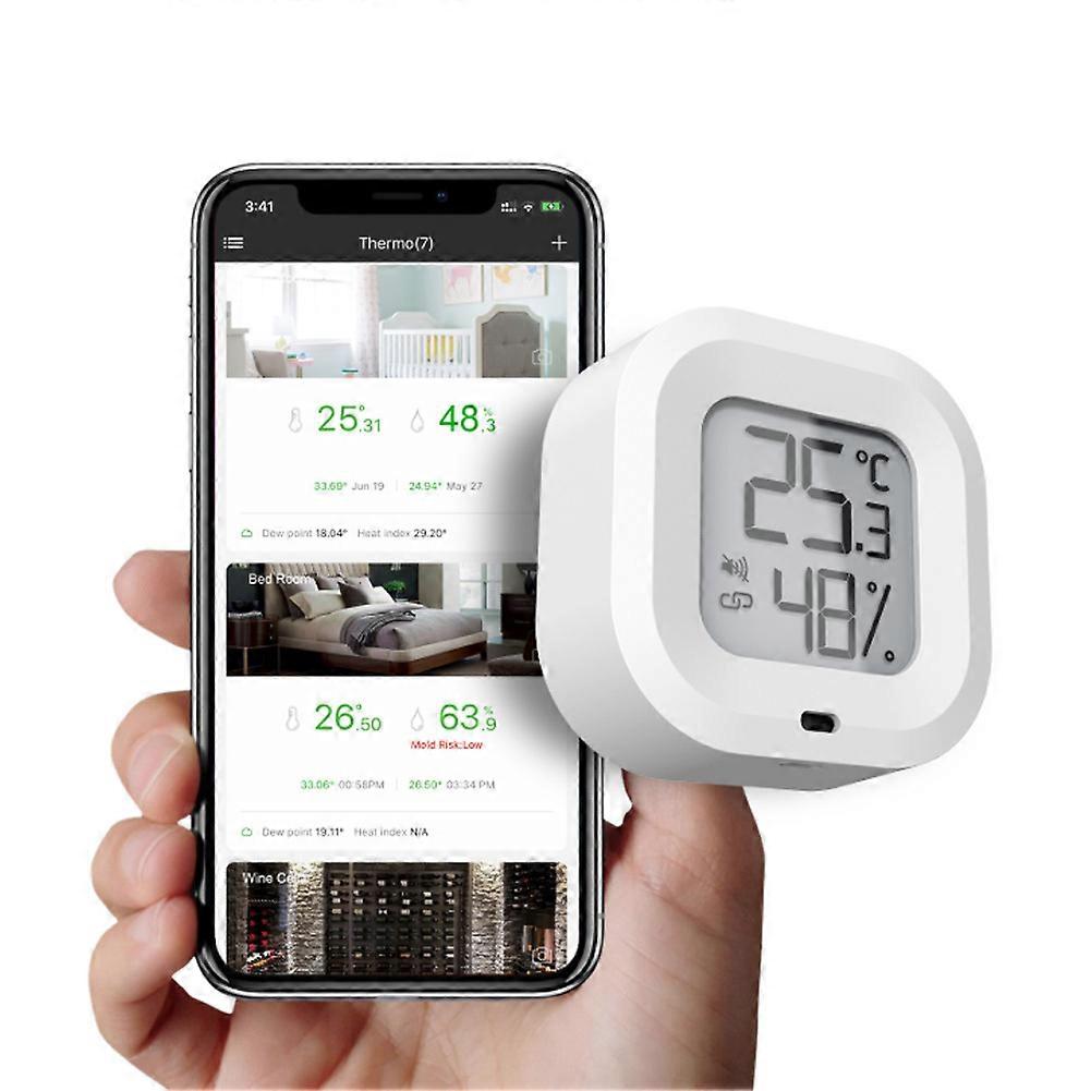 Bluetooth Hygrometer Thermometer with Wireless Sensor and Alarm