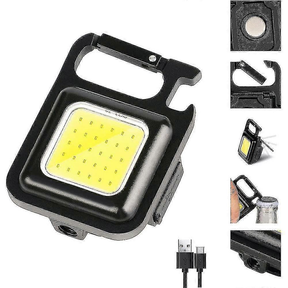 800 Lumens Mini Small Flashlight Cob Flashlights Bright Rechargeable Keychain