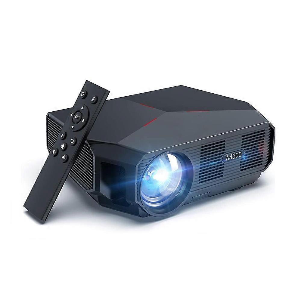 TRANSJEE A4300 PRO 720P HD Video Projector Black