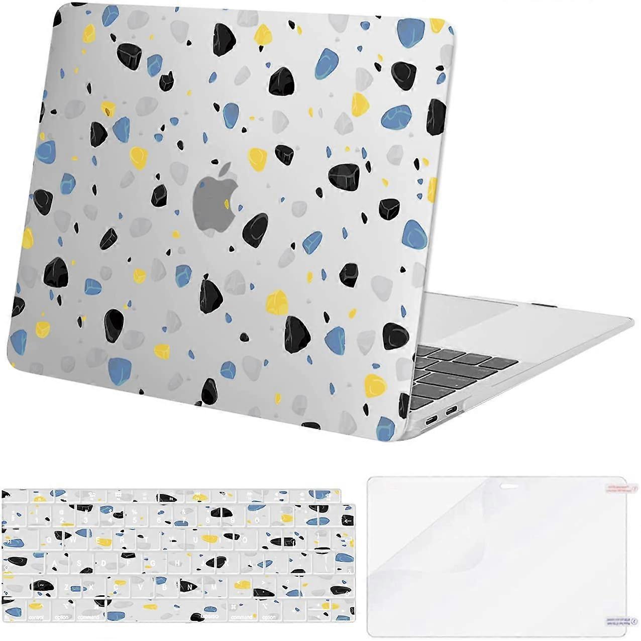 Compatibel met MacBook Air 13 inch Case 2022 2021 2020 2019 2018 M1 A2337 A2179 A1932 Retina Display Touch ID, Plastic Patroon Hard Shell & Keyboard Co