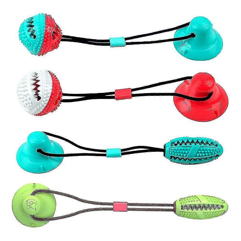Interactive Suction Dog Chew Toy Self Playing With Elastic Rope Tooth Cleaning Chewing Ball Puppy Supplies