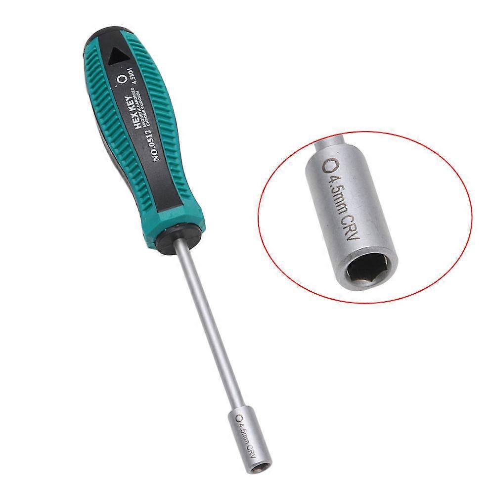 Metal Socket Driver Wrench Screwdriver Hex Nut for Key Nutdriver Hand Tool 4.5mm