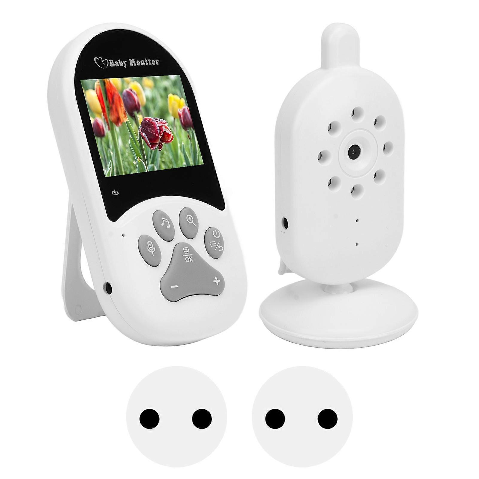 2.4 Inch Video Baby Monitor Wireless Baby Monitor with Lullaby Temperature Display 100240V EU Plug