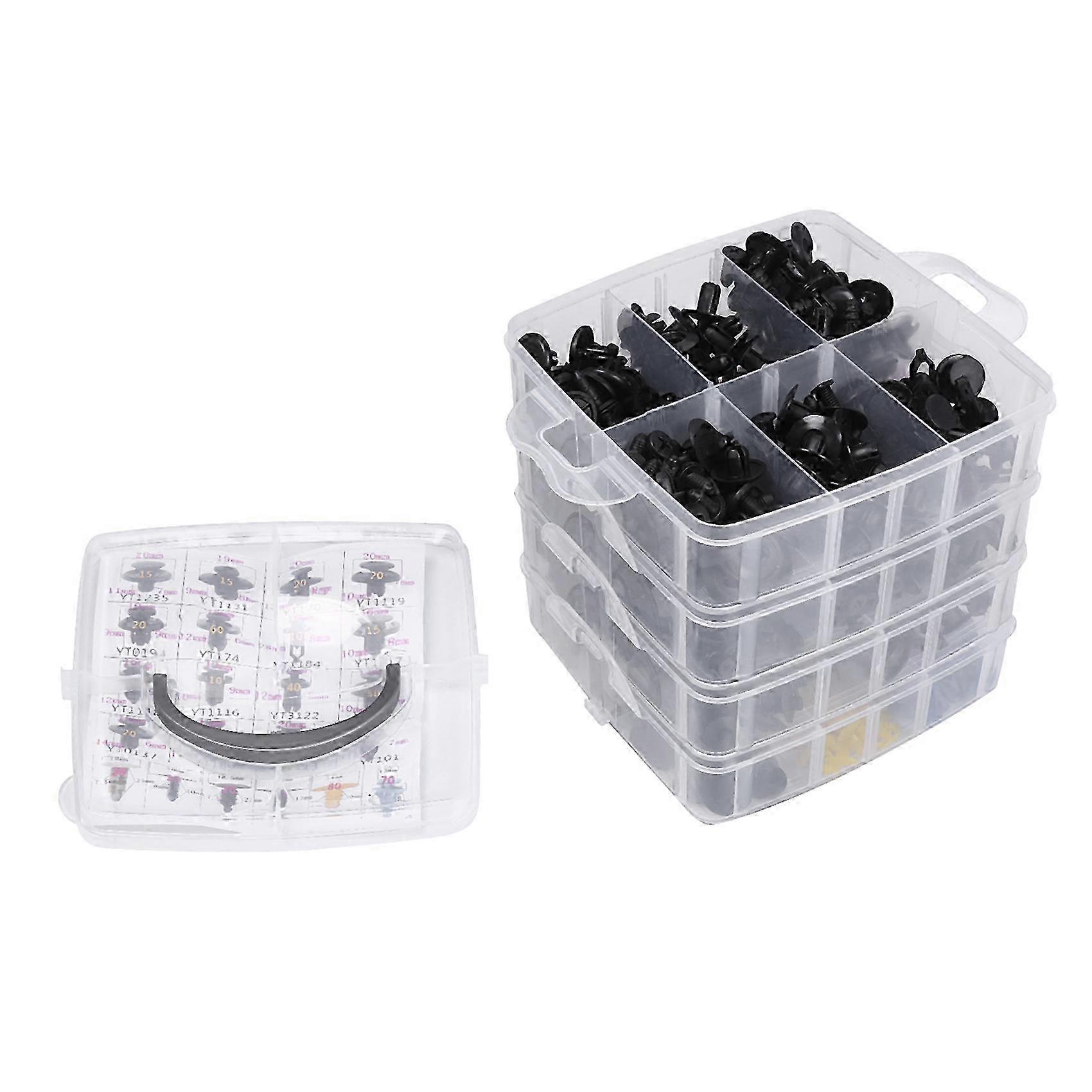 650 Pcs Plastic Car Fender Retainer Different Fasteners Clip Moulding