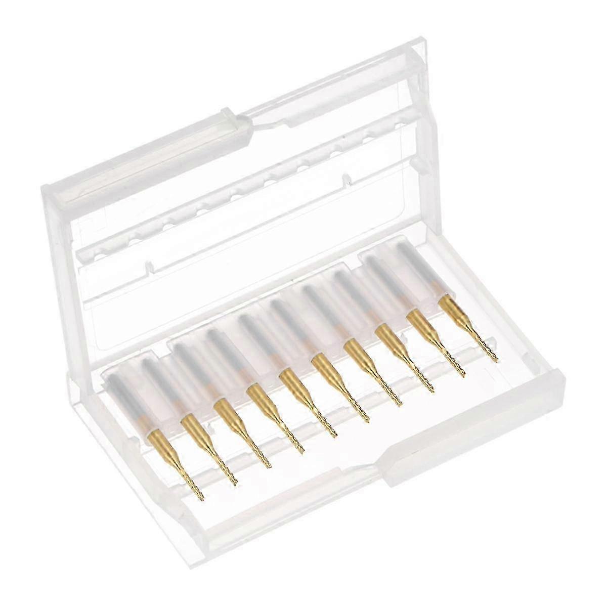 10pcs 2mm Titanium Coat Carbide End Mill Engraving Milling Cutter Cnc Router Bit
