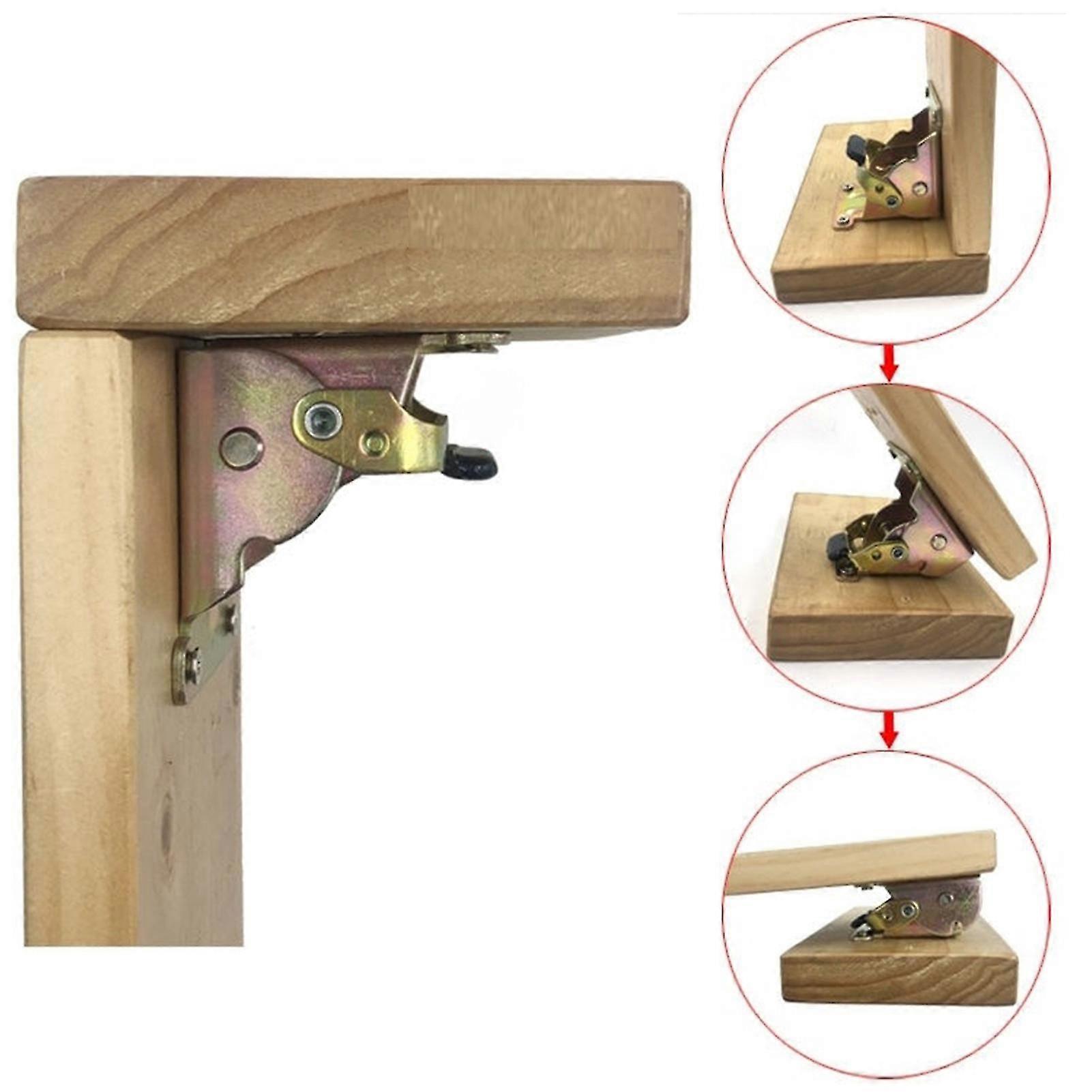 4pcs Self Locking Hinge Strong Bearing Capacity Iron Folding Hinge Table Leg Brackets Folding Tools Jikaix s20241224388