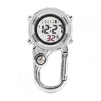 1 Snap-on-Uhr, multifunktionale elektronische Taschenuhr, Taillenuhr, Taschenuhr, leuchtende Outdoor-Sport-Rucksackuhr, s202412242527