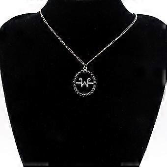 Collier W Wednesday Addams - Accessoire Cosplay Gothique - Pendentif En Alliage - Unisexe - Pour Fans Et Déguisements Halloween