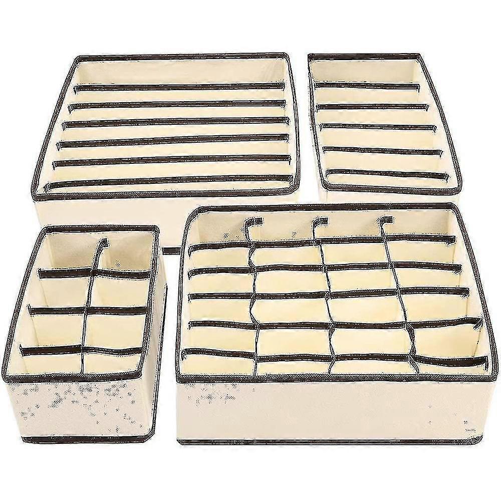 4 Packdifferent Sizes Foldable Drawer Organizers,drawer Organizer