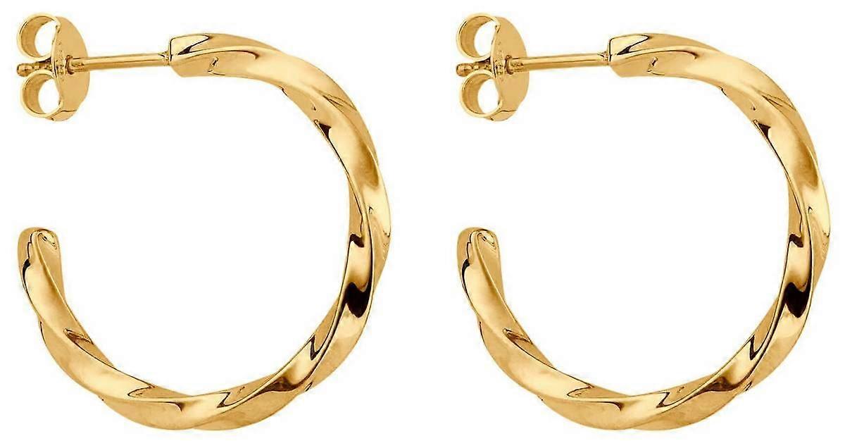 Beginnings Twisted 3/4 Hoop Earrings - Gold