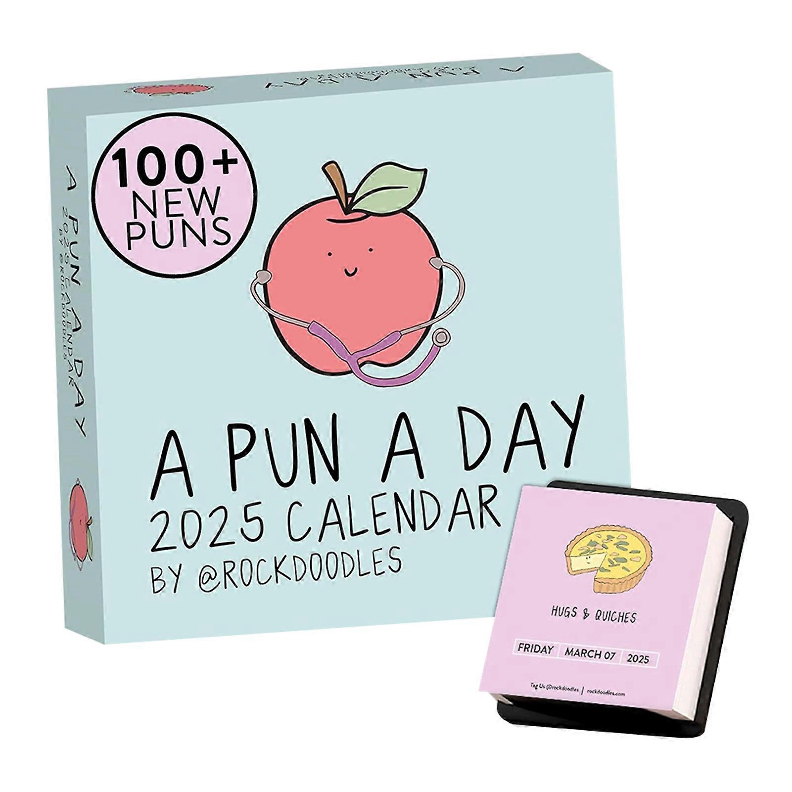 2025 Puns of Fun Daily Desktop Calendar One Page Per Day Home/Office Calendar for Home/Office