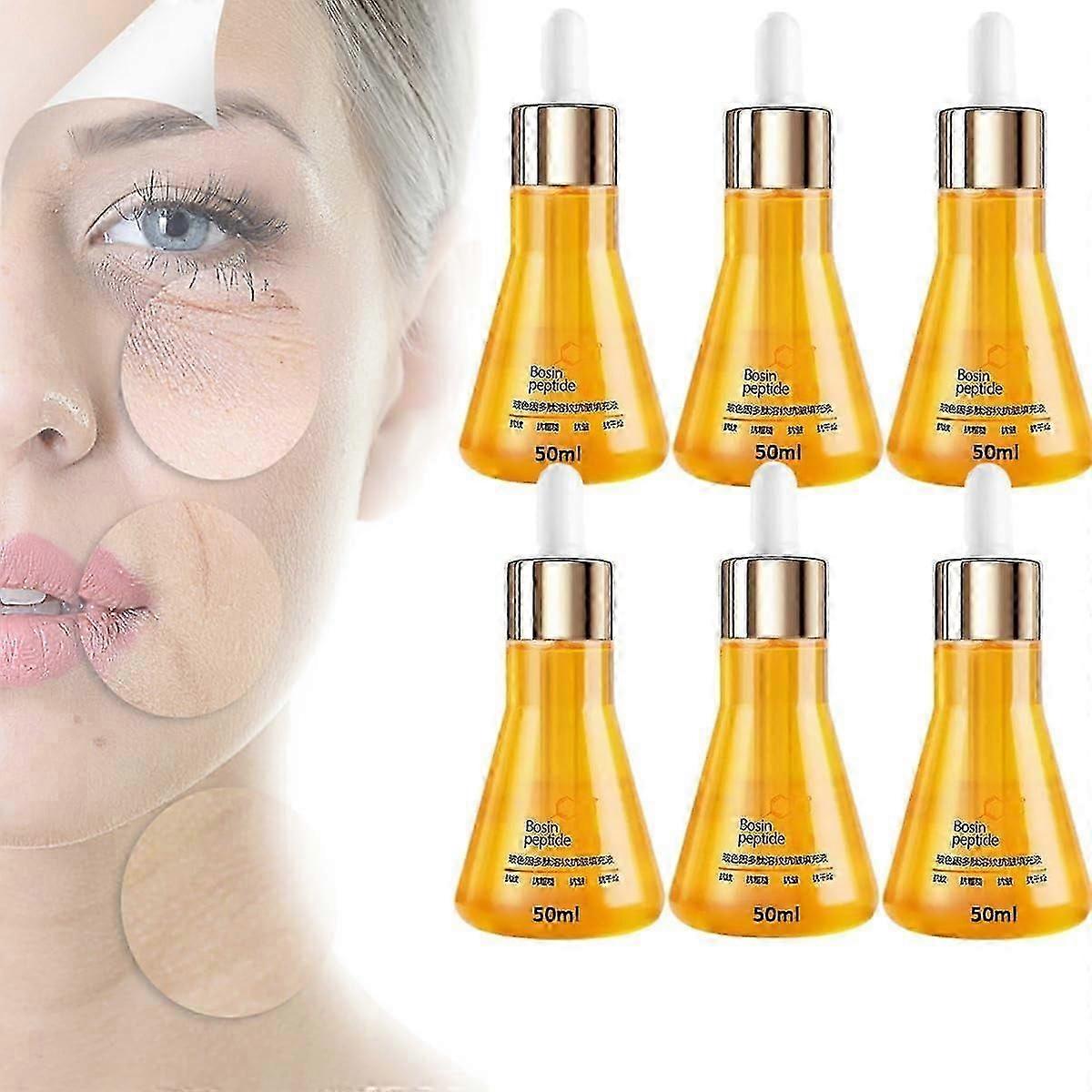 6pcsフライスマスリビタペプチド逆転美容液、Bosinペプチド美容液、ダメージ逆転美容液、コラーゲンペプチド美容液アンチエイジングナイアシンアミドエッセンス、アンチWR