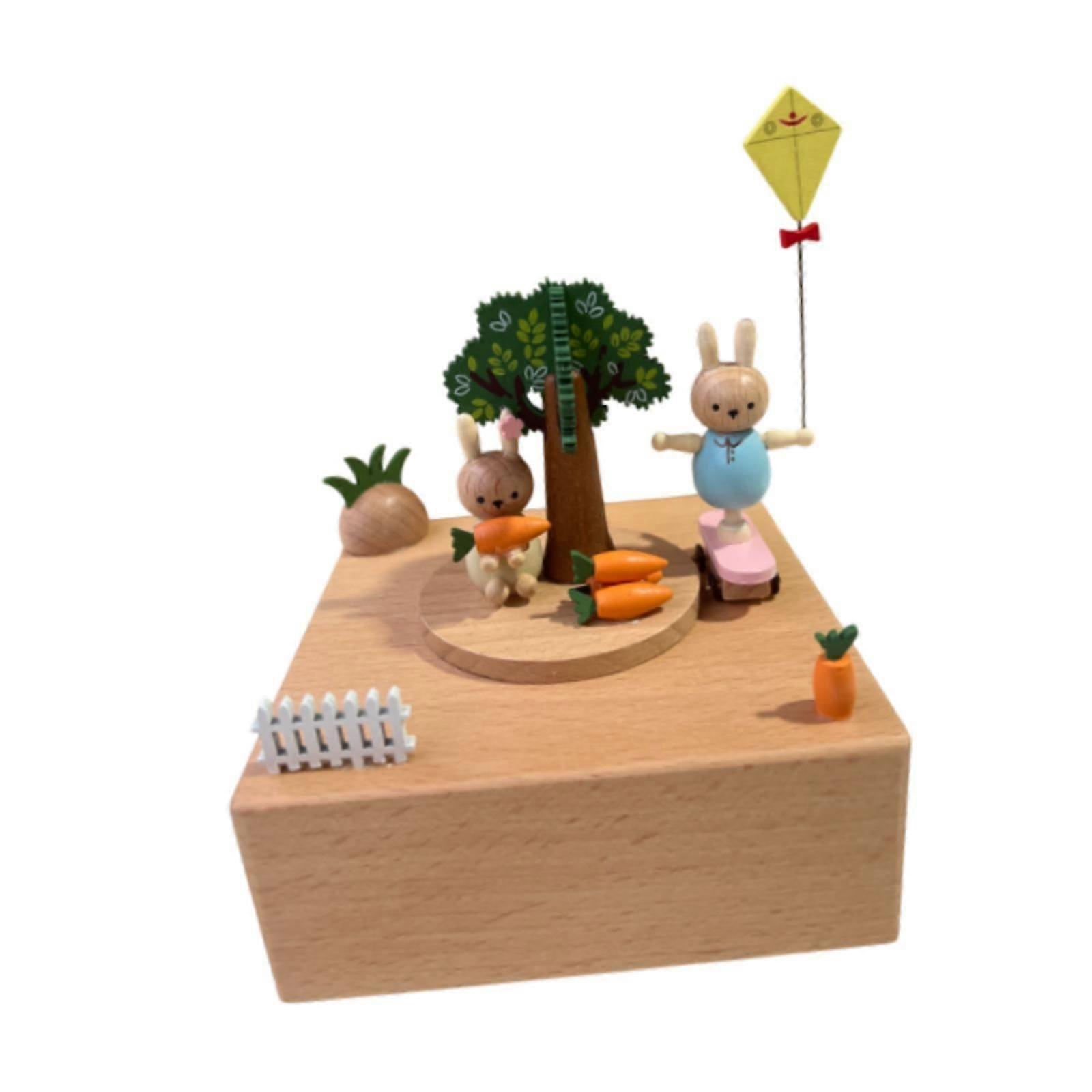 Boîte à musique rotative décorative pour table, pour anniversaire de la Saint-Valentin, fille ou femme, style A