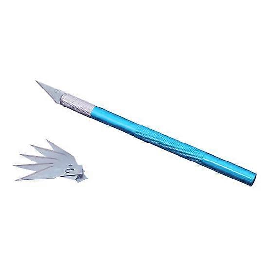Aluminum Carving Pen Paper Cutter Sculpting Cutting Tool Craft Knife + 5 Blades