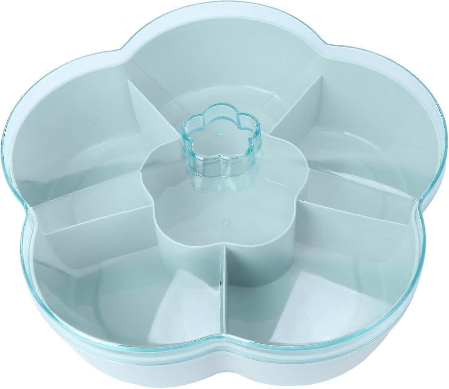 Plastic Serving Trays With Lid Candy Nut Serving Container Appetizer Tray Food Storage Divided Snack Plate Platter