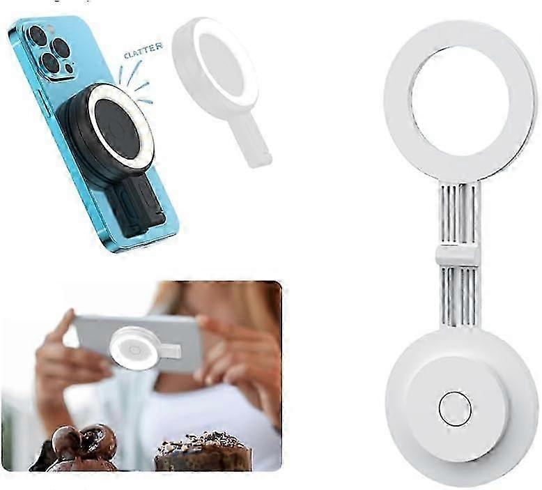 Magnetic Selfie Light Portable Magnetic Phone Selfie Light and Stand, 3 Modes Color LED Fill Light for iPhone, iPad,for Makeup, TikTok