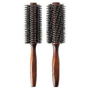 Ensemble de brosse à poils ronds à poils de sanglier - Brosse démêlante pour le lissage et le curling