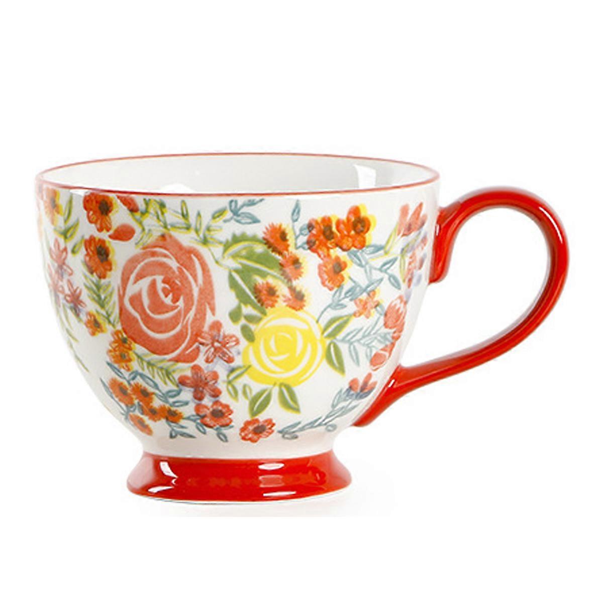 Hand-painted ceramic mug, suitable as a gift for friends