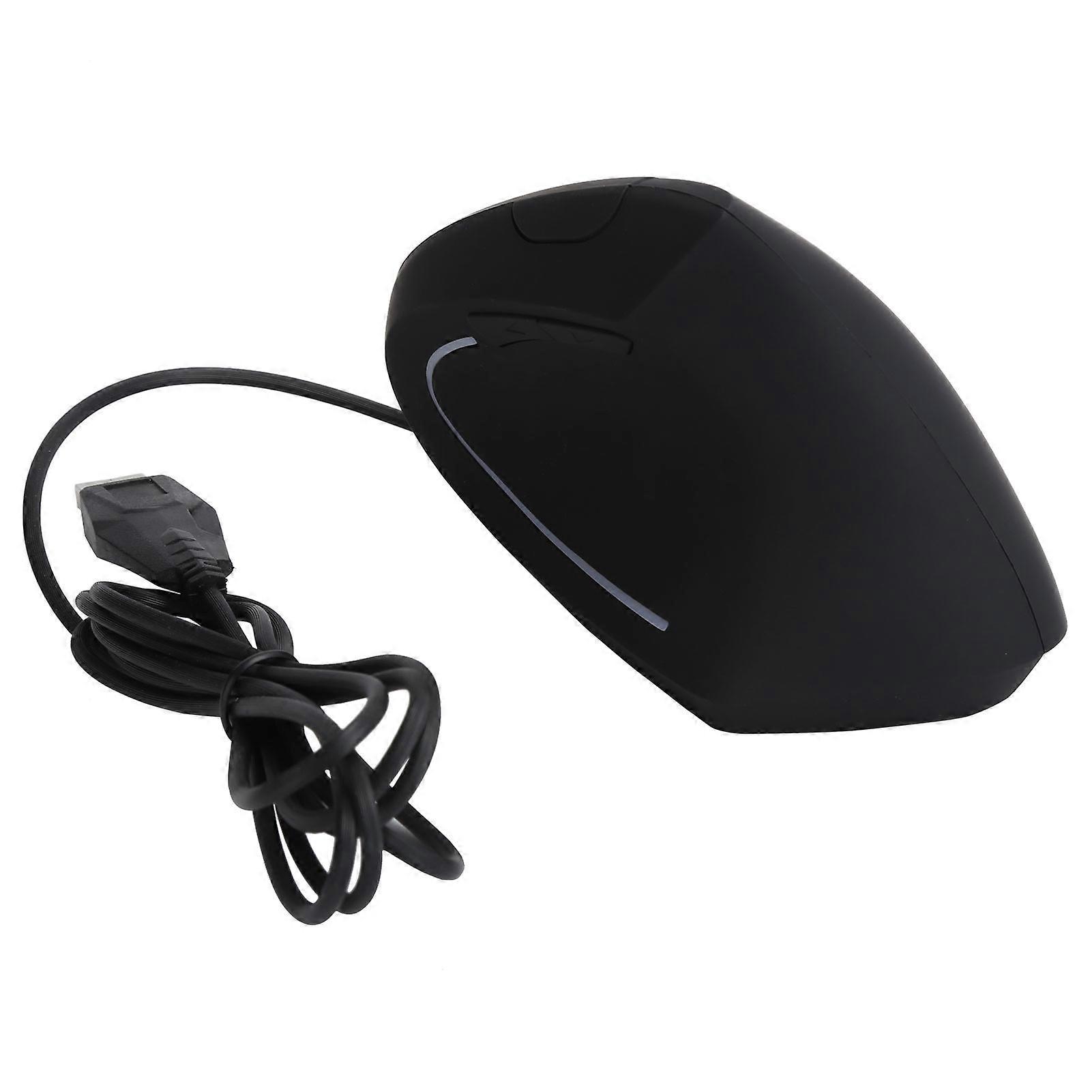 Vertical Optical Wired Mouse Right Hand with 3-Level Adjustable Resolution for Office Game
