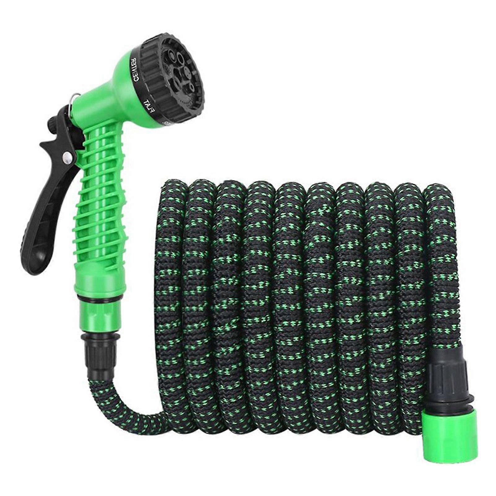 Garden Water Hose Flexible No-kink Expandable Water Pipe with 7 Spray Modes Odor-Free Plastic High-pressure Spray Hose for Garden Watering Cars Washin