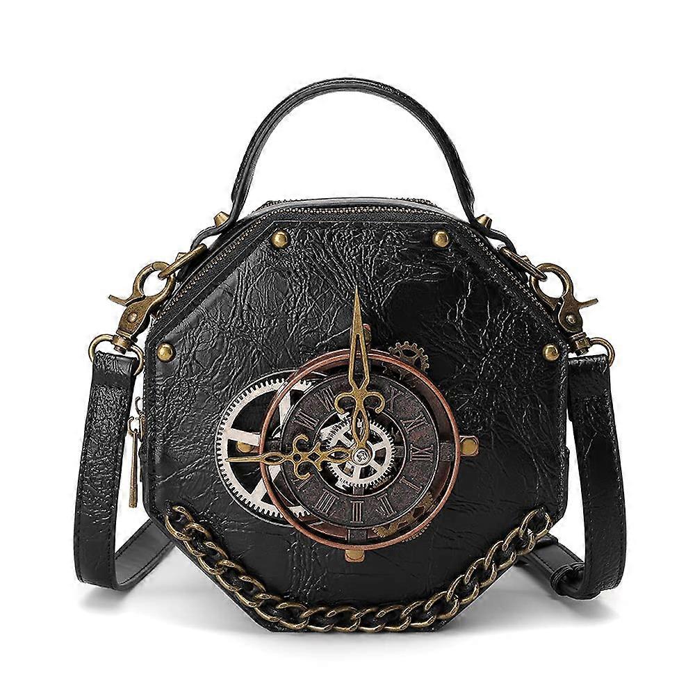 Bolsa Messenger de Couro, Pasta Steampunk Retrô, Bolsa Transversal