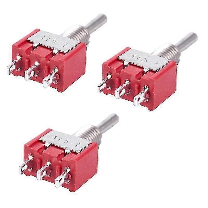 Mini Momentary (On)Off(On) Toggle Switch Model Railway SPDT 12V, Silver