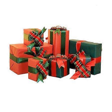 7pcs Christmas Tree Gift Box Ornament Set