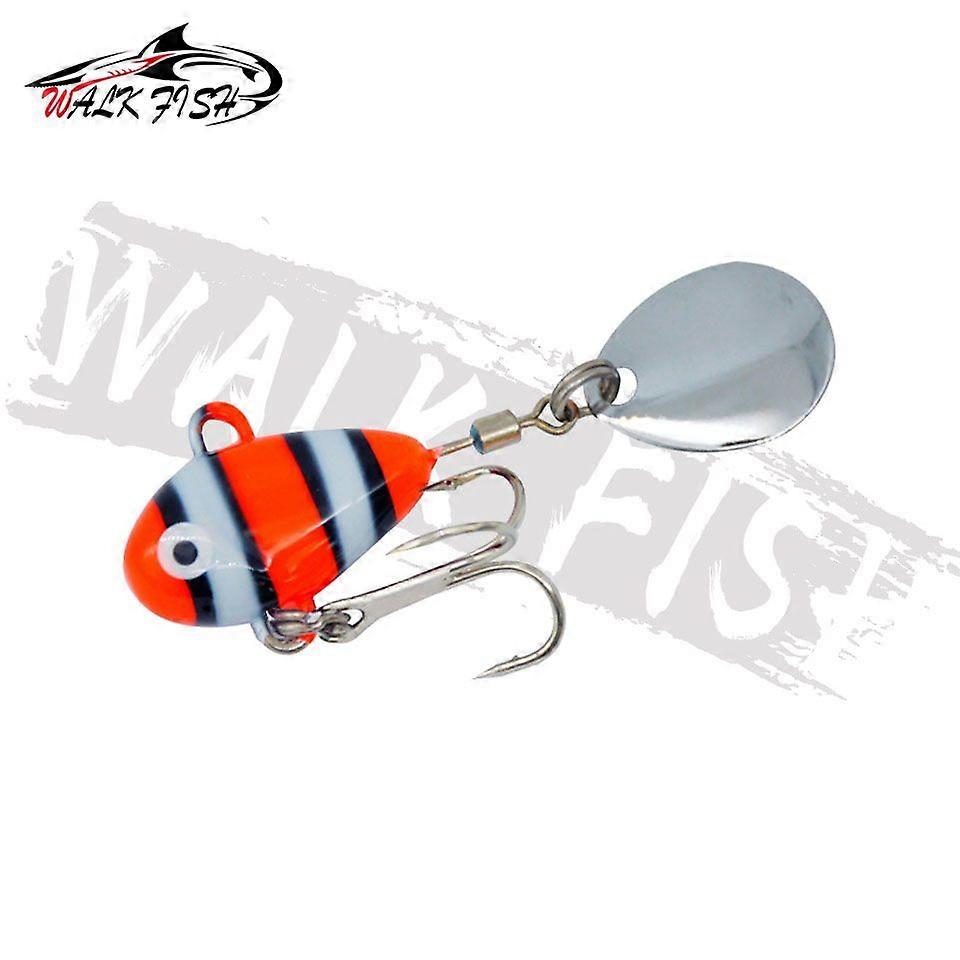 WALK FISH 1PCS Mini VIB Metal Spoon Fishing Lure 10g 2.1cm Fishing Tackle Vibration Sinking Spinner Bait For Ocean River Lake