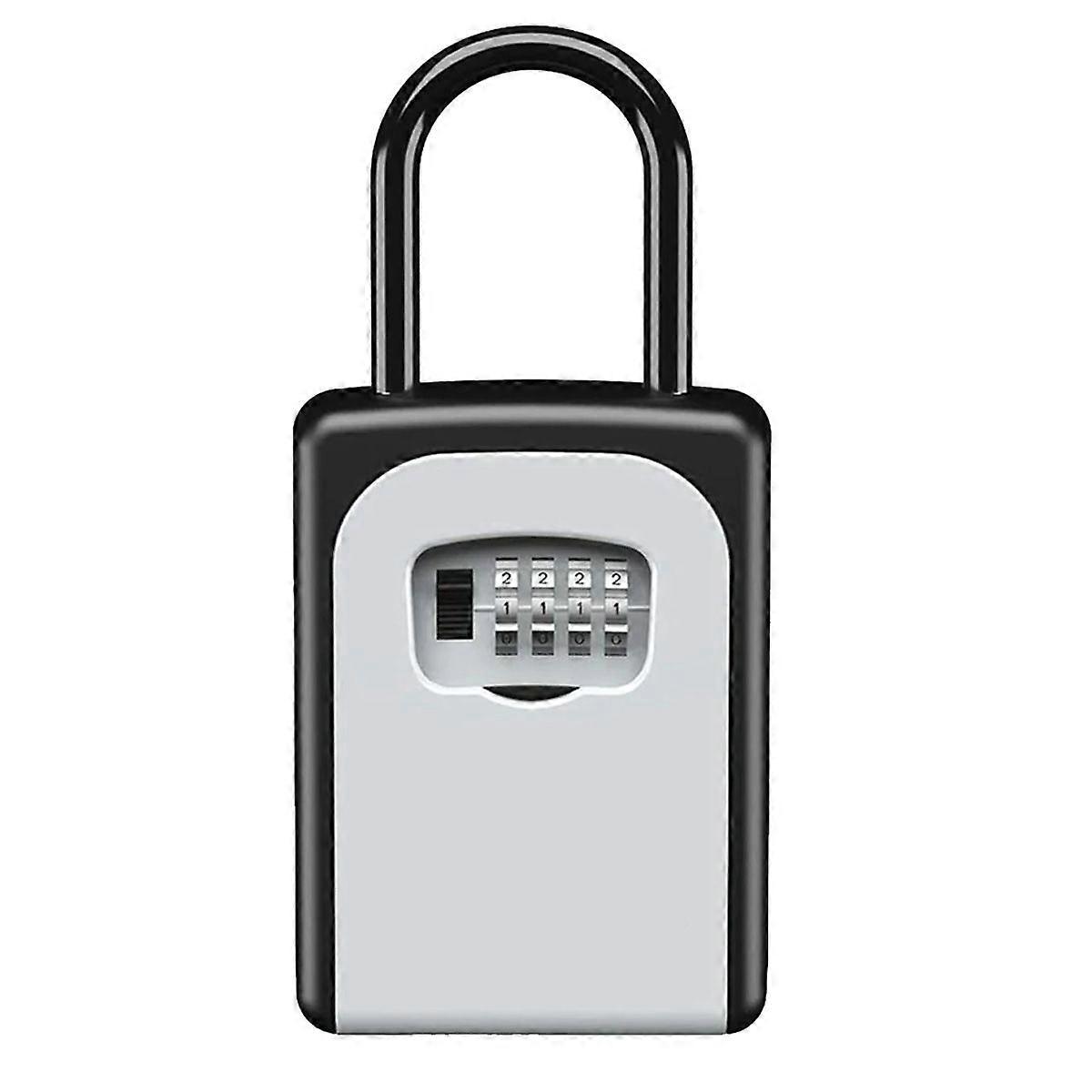 Wall-Mounted Key Lock Box with Resettable Code