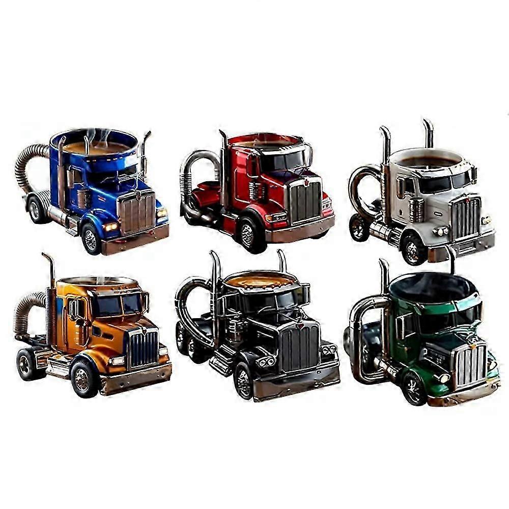 Handgefertigte Kaffeetasse in LKW-Form, Kaffeetasse in LKW-Form
