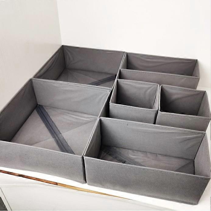 Clothes Drawer Organizer, 12 Pack, Grey